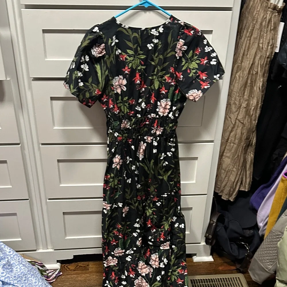Anthropologie Black and Red Floral Maxi Dress - Picture 6 of 6